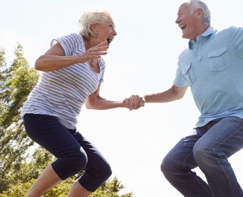 Trampolinespringen gezonder dan hardlopen