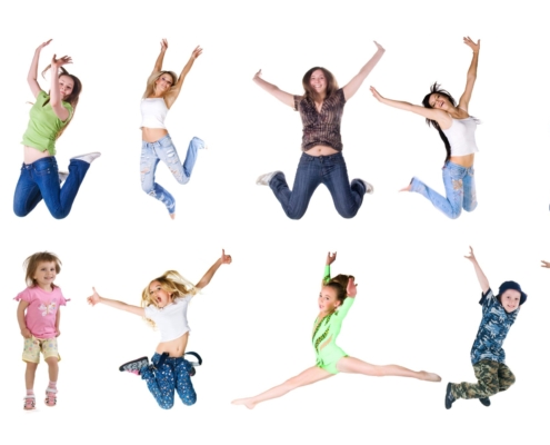 jumping people