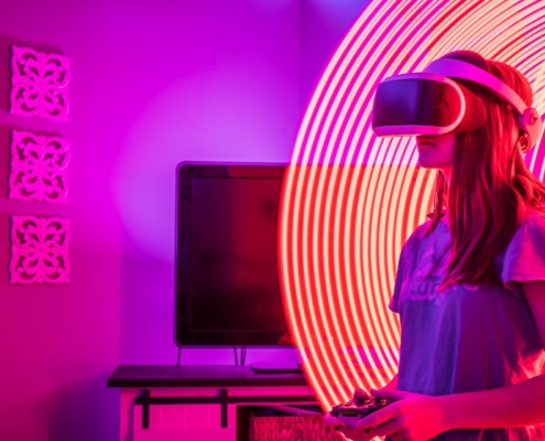 virtual reality fitness trampoline